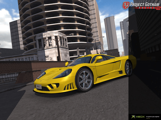 Project Gotham Racing 2 title screen for Xbox
